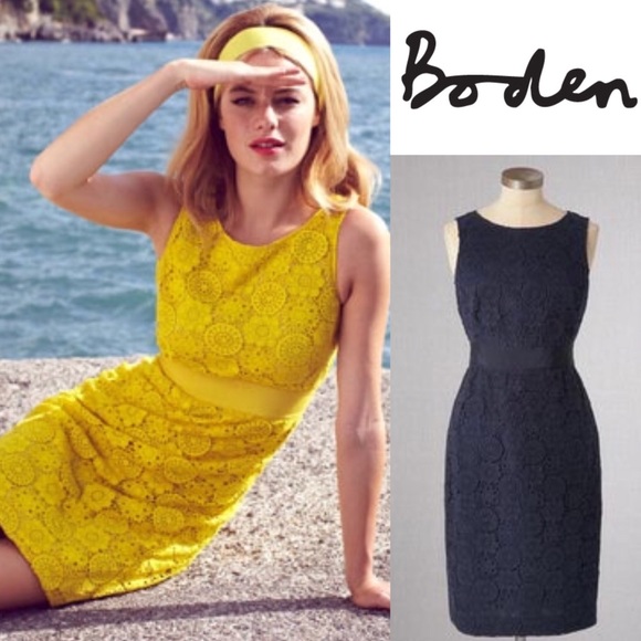 boden navy lace dress